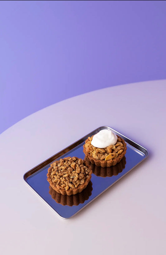 Luxe appel crumble tartelette met amandel